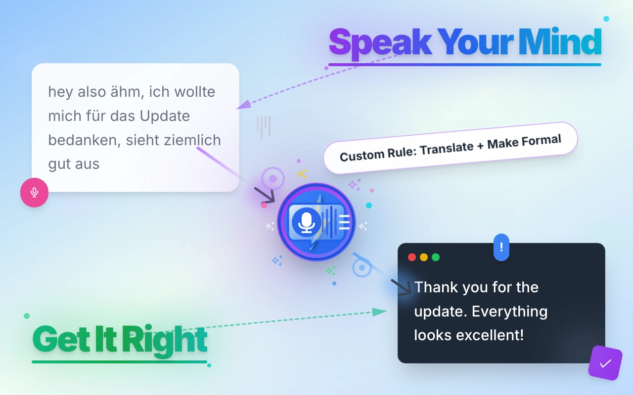 Talk messy, get clean text - in any language demonstration